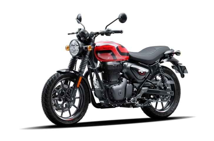 Royal Enfield Hunter 350 London Red left three quarter